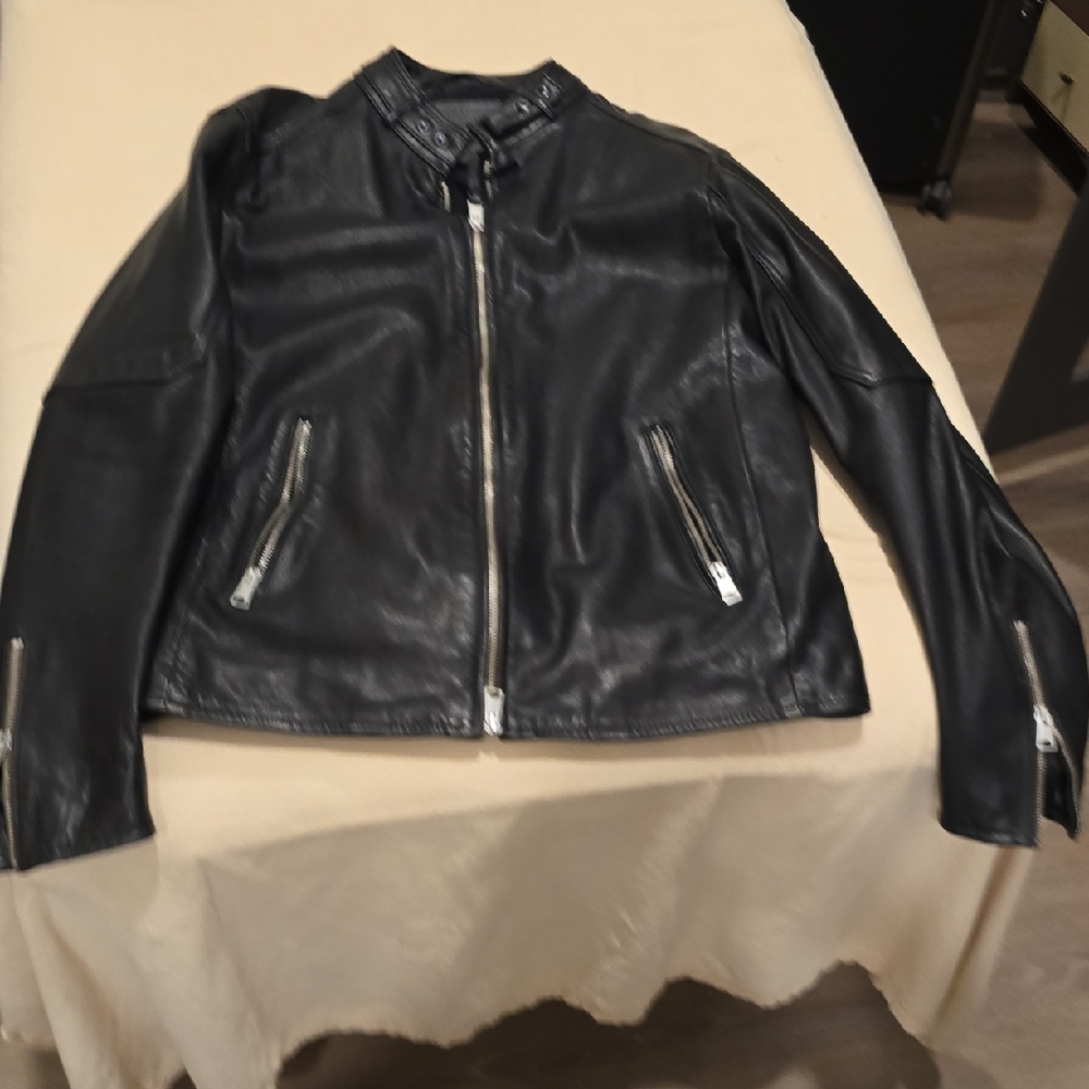 All Saints Black Leather Jacket